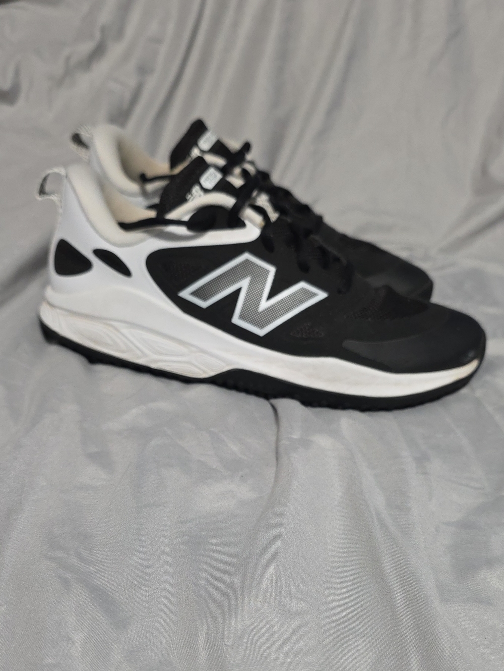 New Balance Men's Black and White Turf Shoes